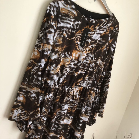 Walter baker animal print Eva bell sleeve dress - Picture 4 of 8